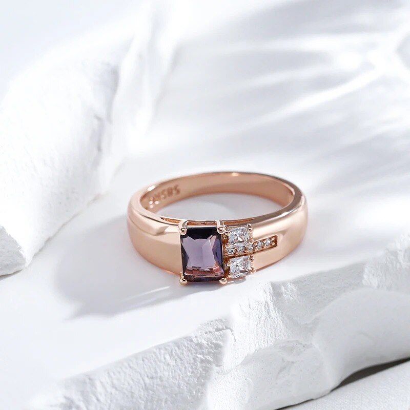 Eleganter Ring 585 RG Rotgold Rosegold mit Zirkon 58 (18,4 mm Ø)