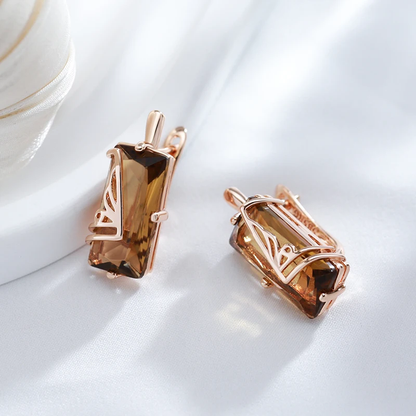 Elegante 585 Rosegold Ohrringe mit Zirkon, Hochwertiger Schmuck.