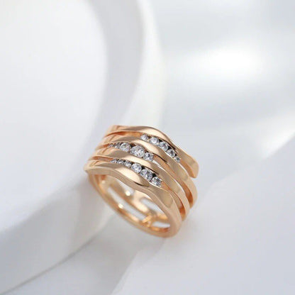 Eleganter Ring 585 RG Rotgold Rosegold mit Zirkon 58 (18,4 mm Ø) 7,5g