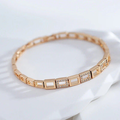 Luxuriöses Tennisarmband Armband 585 RG Rotgold Rosegold Zirkon 16,5 + 2,5 cm .