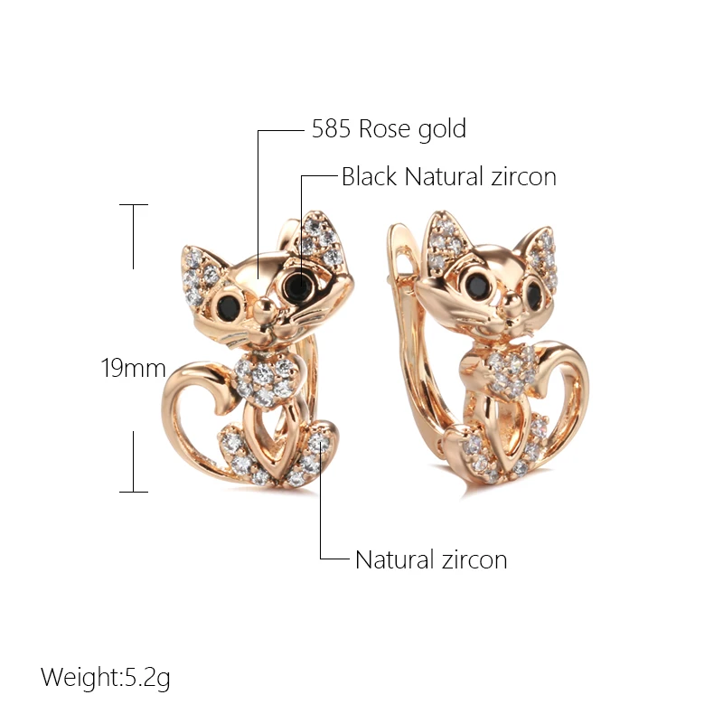 Elegante 585 Rosegold Ohrringe mit Zirkon, Hochwertiger Schmuck.