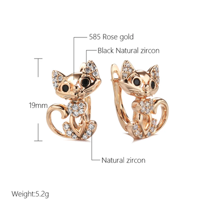 Elegante 585 Rosegold Ohrringe mit Zirkon, Hochwertiger Schmuck.