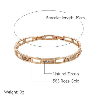 Elegantes Tennisarmband Armband 585 RG Rotgold Rosegold Zirkon 16,5 + 2,5 cm .