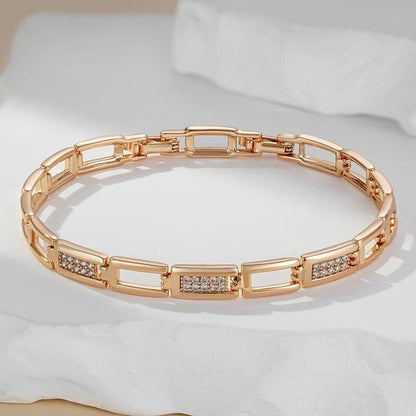 Elegantes Tennisarmband Armband 585 RG Rotgold Rosegold Zirkon 16,5 + 2,5 cm .