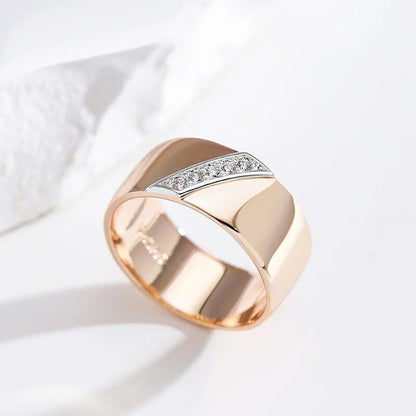 Eleganter Luxus Ring 585 RG Rotgold Rosegold mit Zirkon 59 (18,8 mm Ø) 4,5g