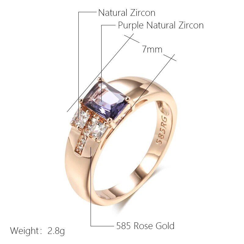 Eleganter Ring 585 RG Rotgold Rosegold mit Zirkon 58 (18,4 mm Ø)