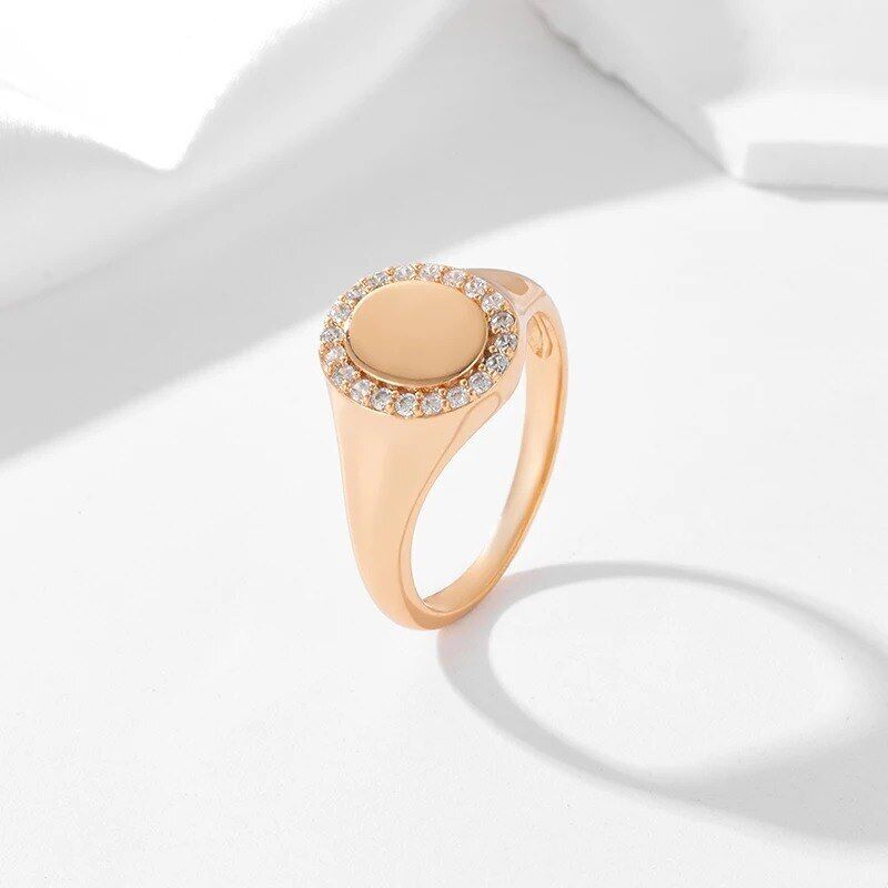 Eleganter Ring 585 RG Rotgold Rosegold mit funkelnden Zirkon 59 (18,8 mm Ø) 3,4g