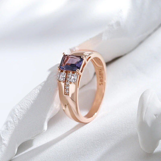 Eleganter Ring 585 RG Rotgold Rosegold mit Zirkon 58 (18,4 mm Ø)