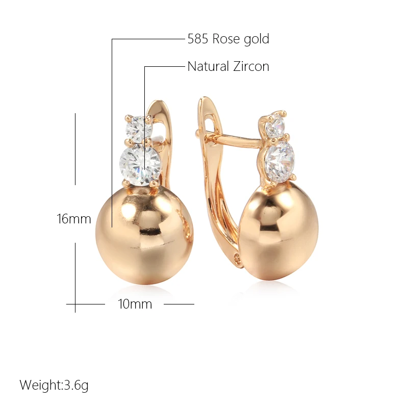 Elegante 585 Rosegold Ohrringe mit Zirkon, Hochwertiger Schmuck.