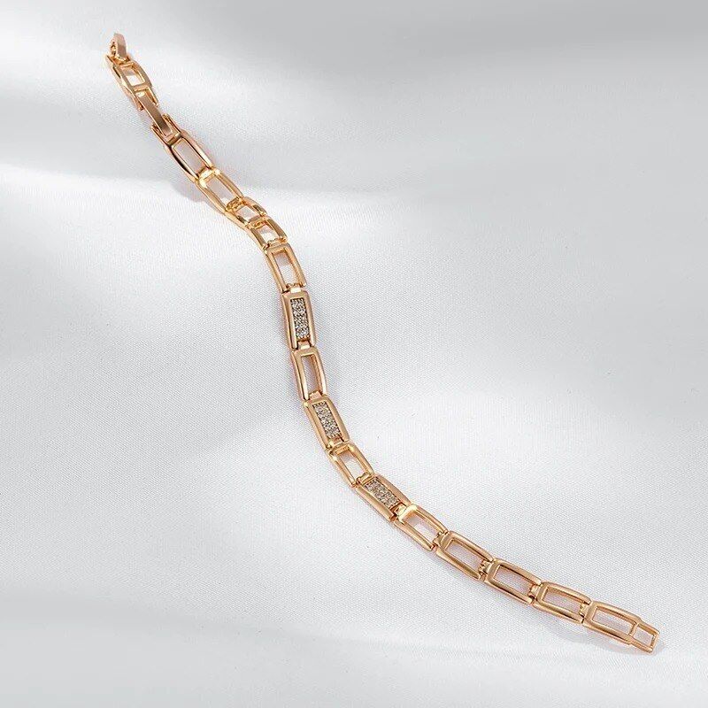 Elegantes Tennisarmband Armband 585 RG Rotgold Rosegold Zirkon 16,5 + 2,5 cm .