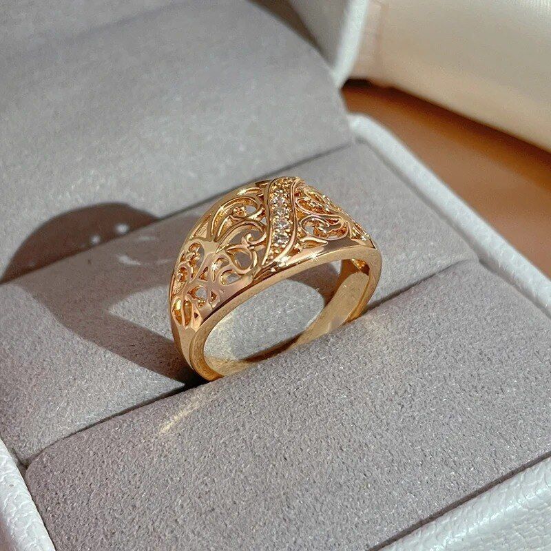 Eleganter Luxus Ring 585 RG Rotgold Rosegold mit Zirkon 59 (18,8 mm Ø) 4,5g