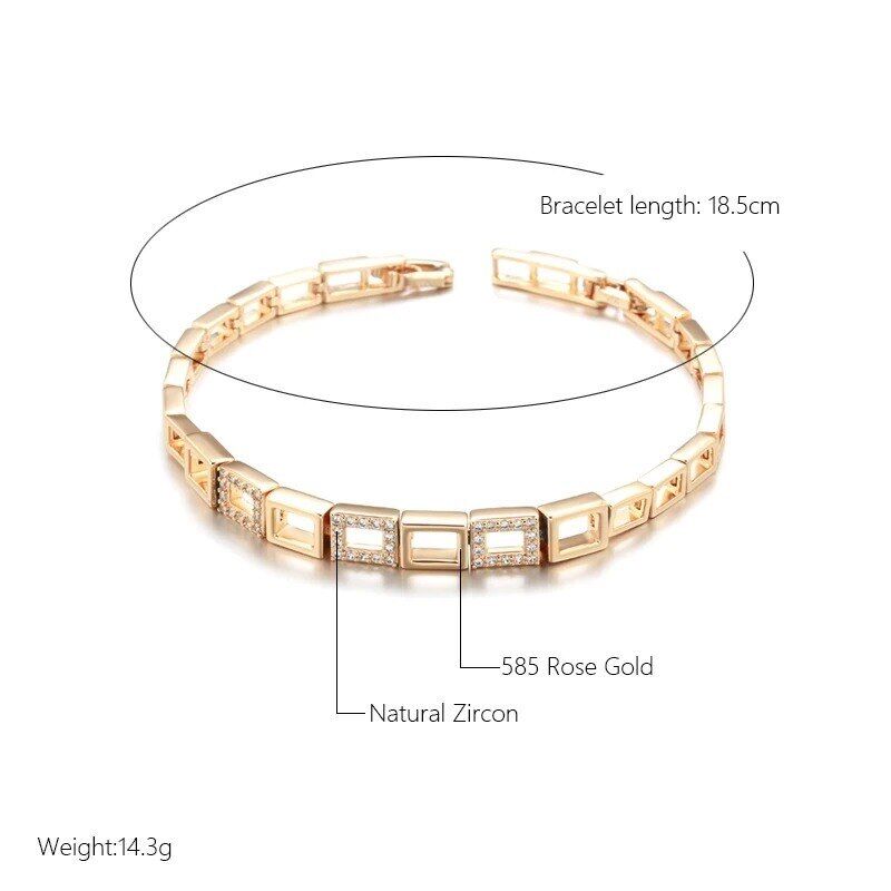 Luxuriöses Tennisarmband Armband 585 RG Rotgold Rosegold Zirkon 16,5 + 2,5 cm .