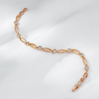 Luxuriöses Tennisarmband Armband 585 RG Rotgold Rosegold Zirkon 16,5 + 2,5 cm .